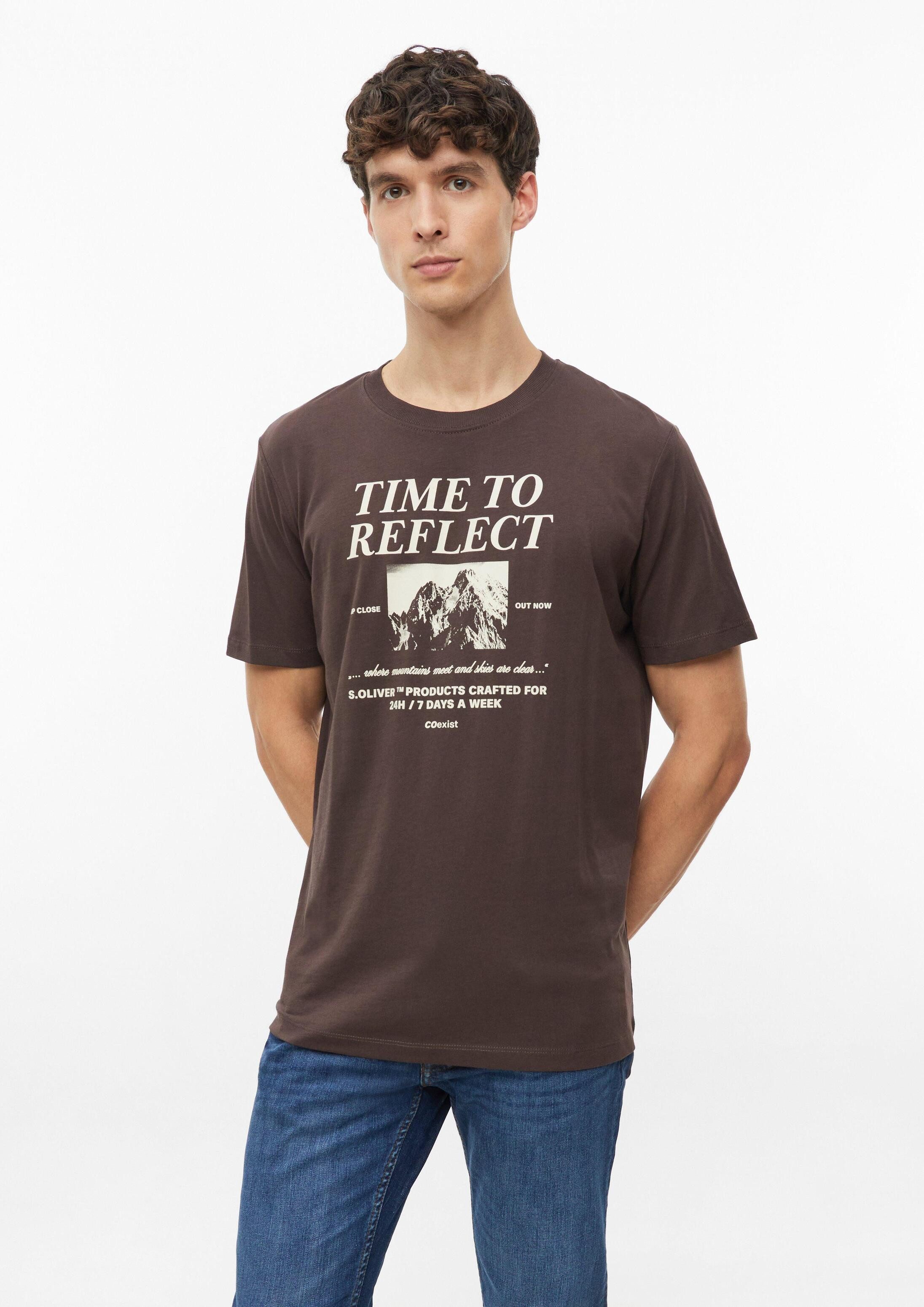 s.Oliver Kurzarmshirt T-Shirt Baumwoll-T-Shirt mit Artwork