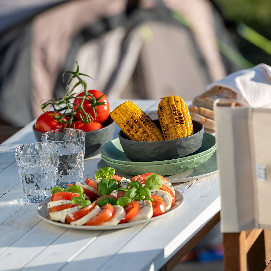 KOZIOL Speiseteller CLUB PLATE, Teller Set, 4-tlg., spülmaschinengeeignet, melaminfrei, 220 mm