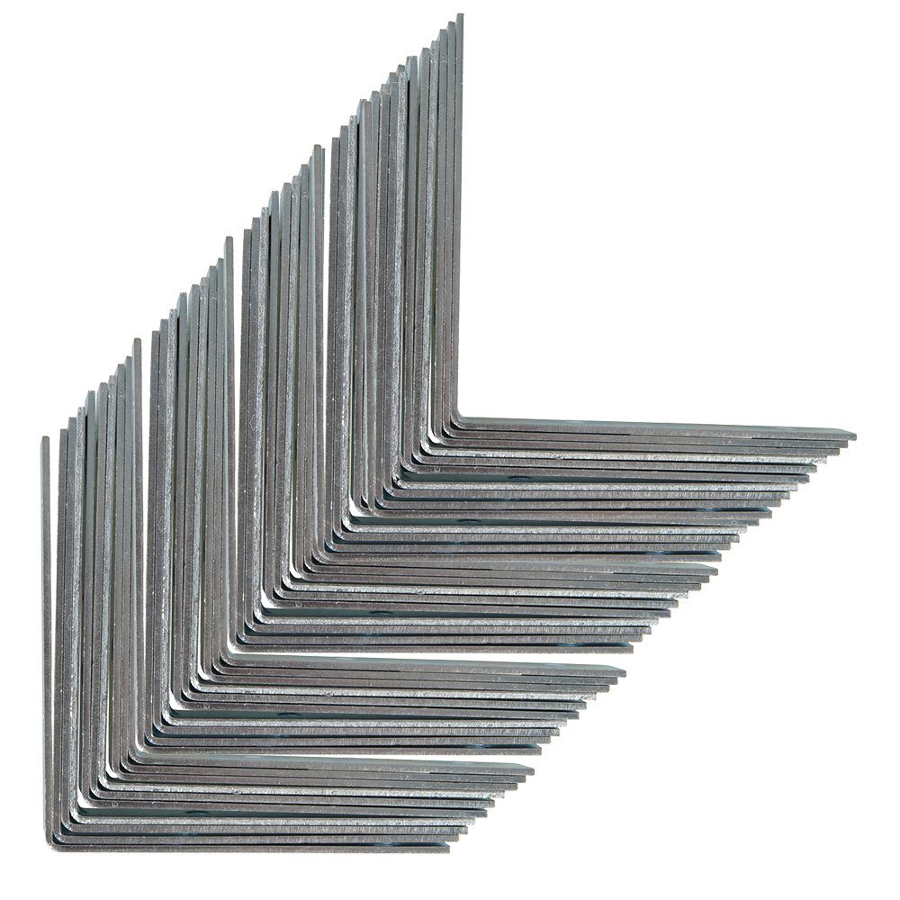 Winkelbeschlag 100 x Eckwinkel 100 x 1,6 x 16 mm verzinkt