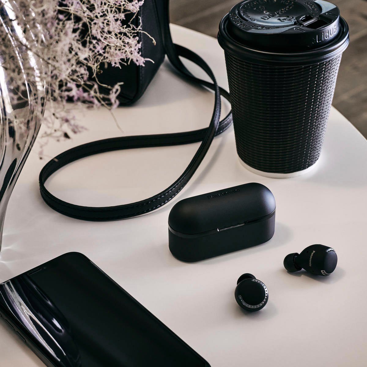 True Bluetooth) Wireless, Panasonic (Noise-Cancelling, schwarz RZ-S500WE In-Ear-Kopfhörer wireless Sprachsteuerung,