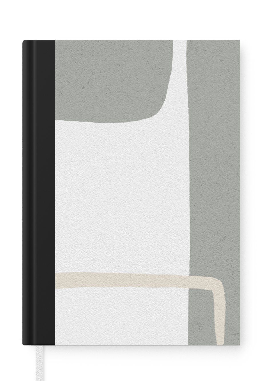 MuchoWow Notizbuch Abstrakt - Minimalismus - Design, Journal, Merkzettel, Tagebuch, Notizheft, A5, 98 Seiten, Haushaltsbuch