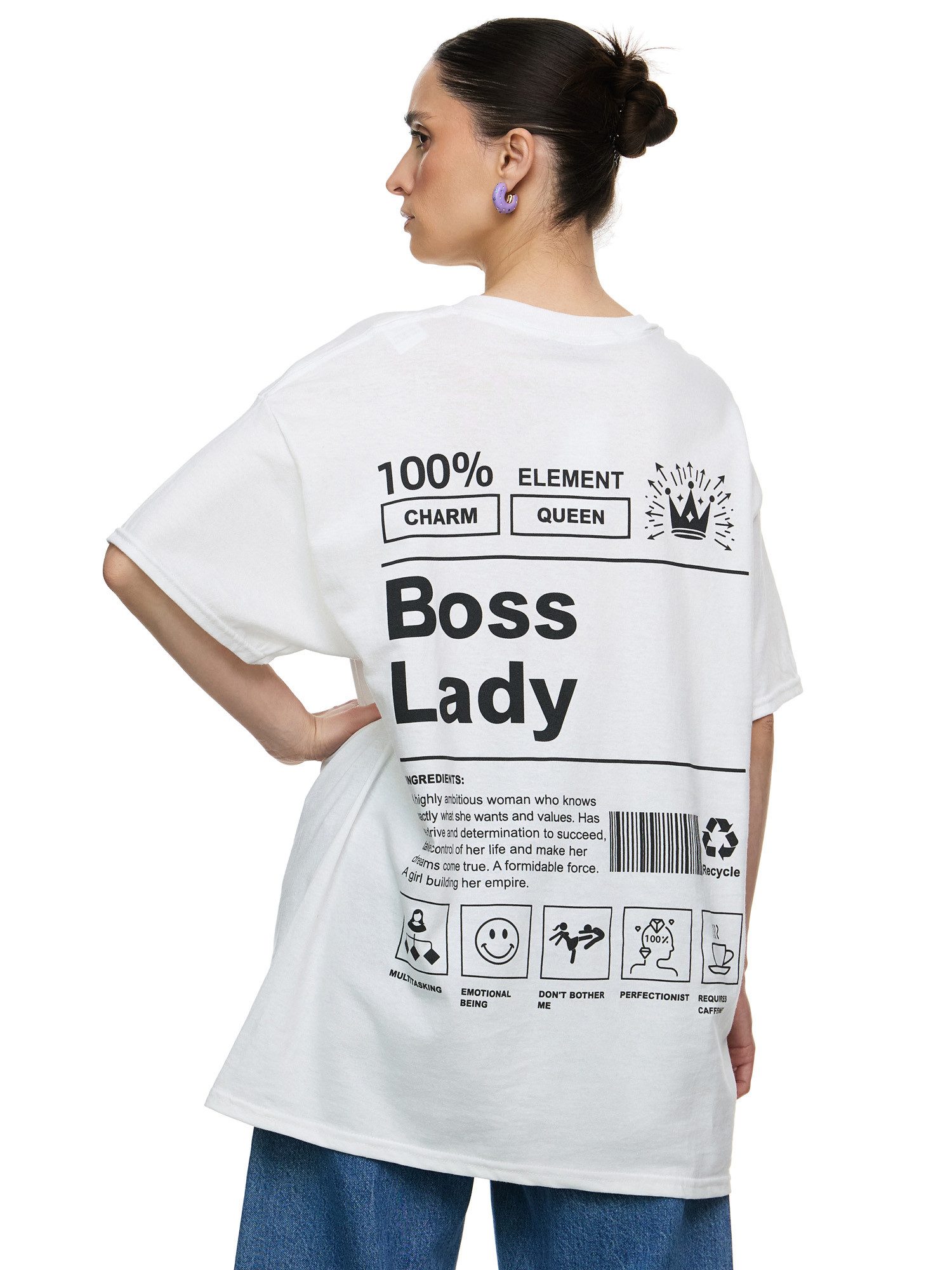 Worldclassca T-Shirt Worldclassca Oversized Print GIRL günstig online kaufen