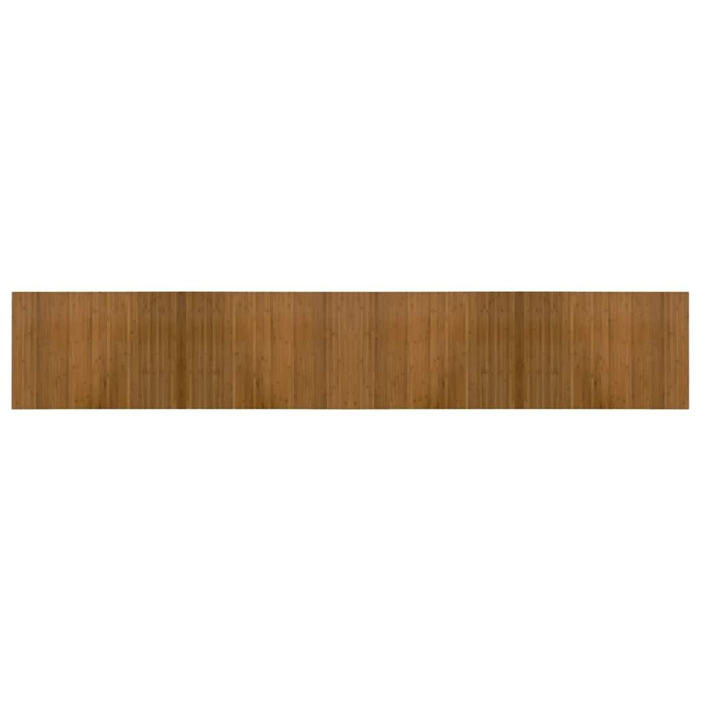 vidaXL Teppich Teppich Rechteckig Braun 70x400 cm Bambus, Rechteckig