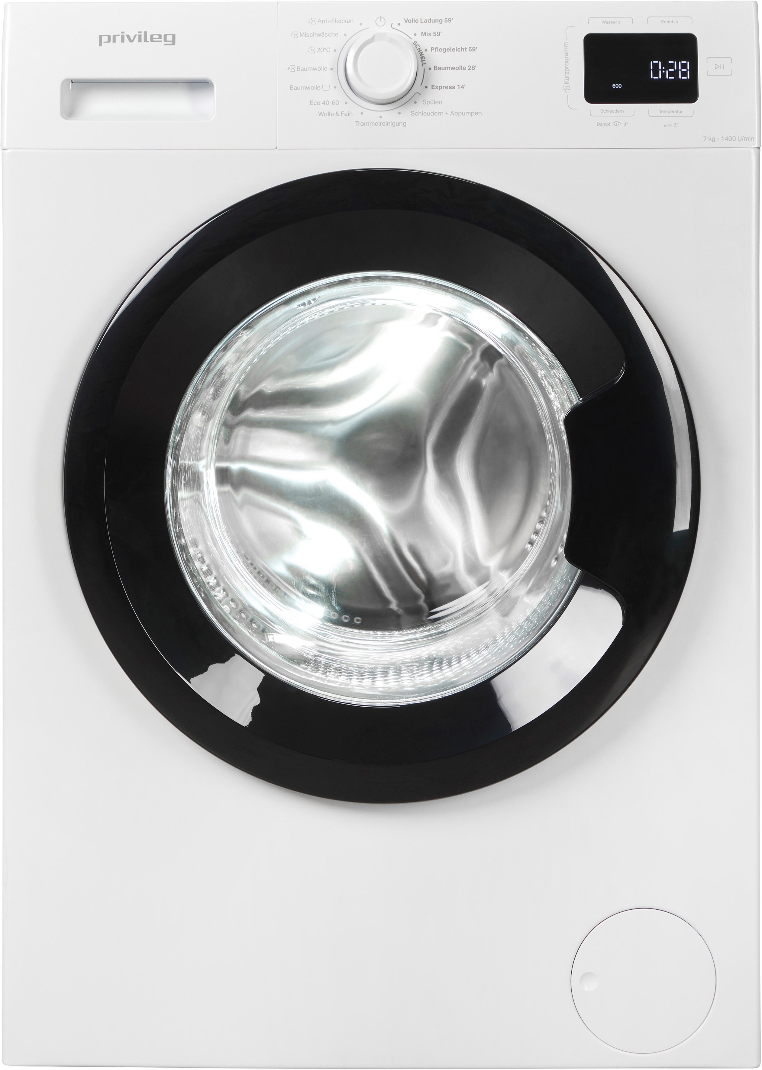 Privileg Waschmaschine MY TIME PWF 774A MY TIME DE, 7 kg, 1400 U/min, Quick Cycles – 5 Programme in unter 1 Stunde