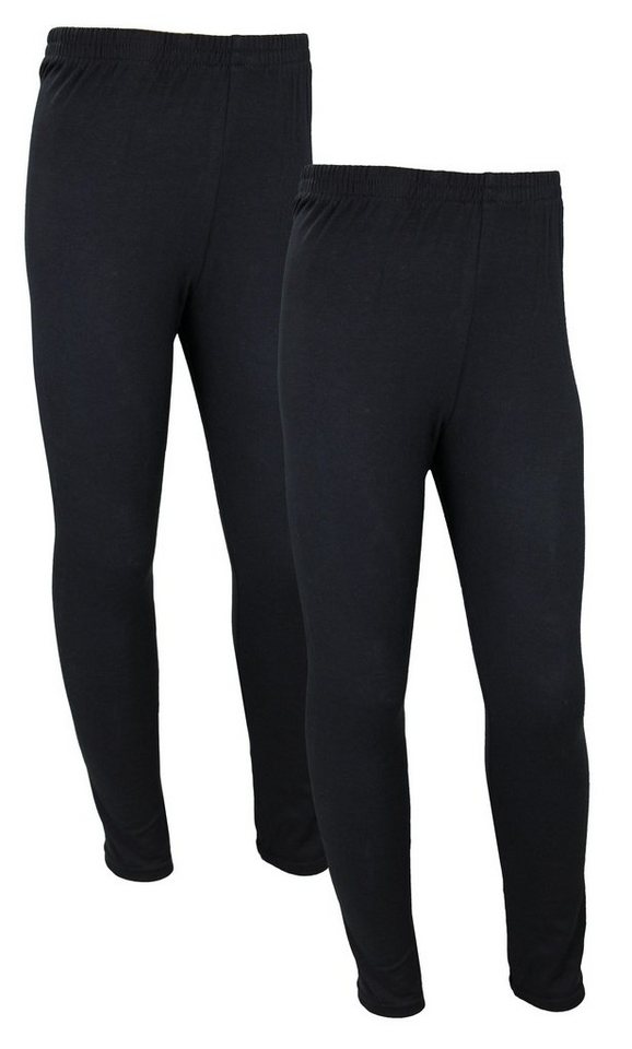 2er Unifarbe Mädchen Pack Leggings Leggings Lange TupTam TupTam