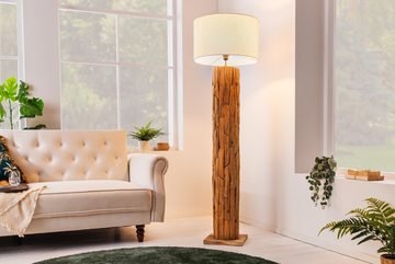 riess-ambiente Stehlampe ROOTS 160cm beige / natur, Ein-/Ausschalter, ohne Leuchtmittel, Wohnzimmer · Massivholz · Leinen · Handarbeit · Maritim