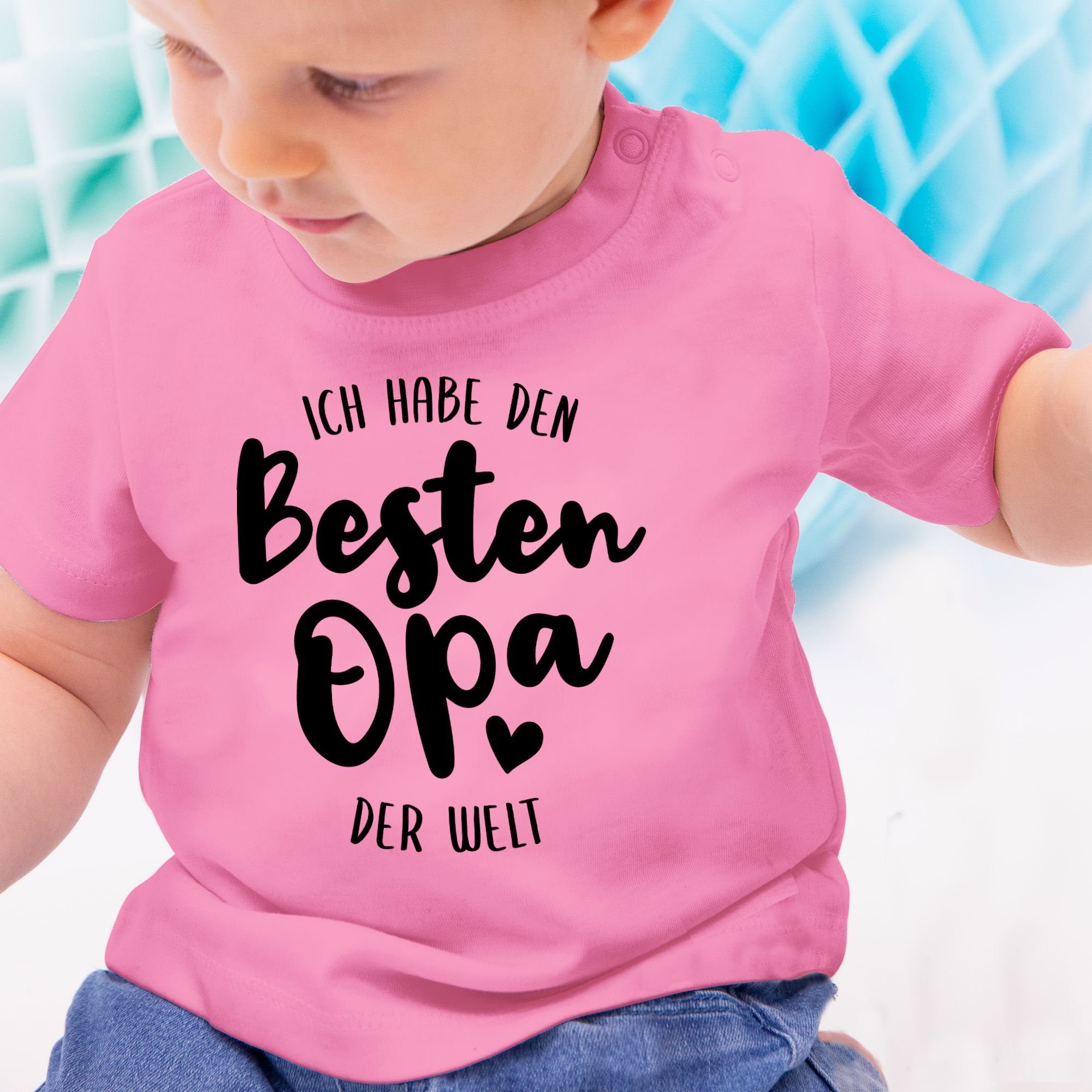 1 Opa & habe schwarz Shirtracer Baby Strampler T-Shirt den Ich Mädchen Pink Welt der besten Junge