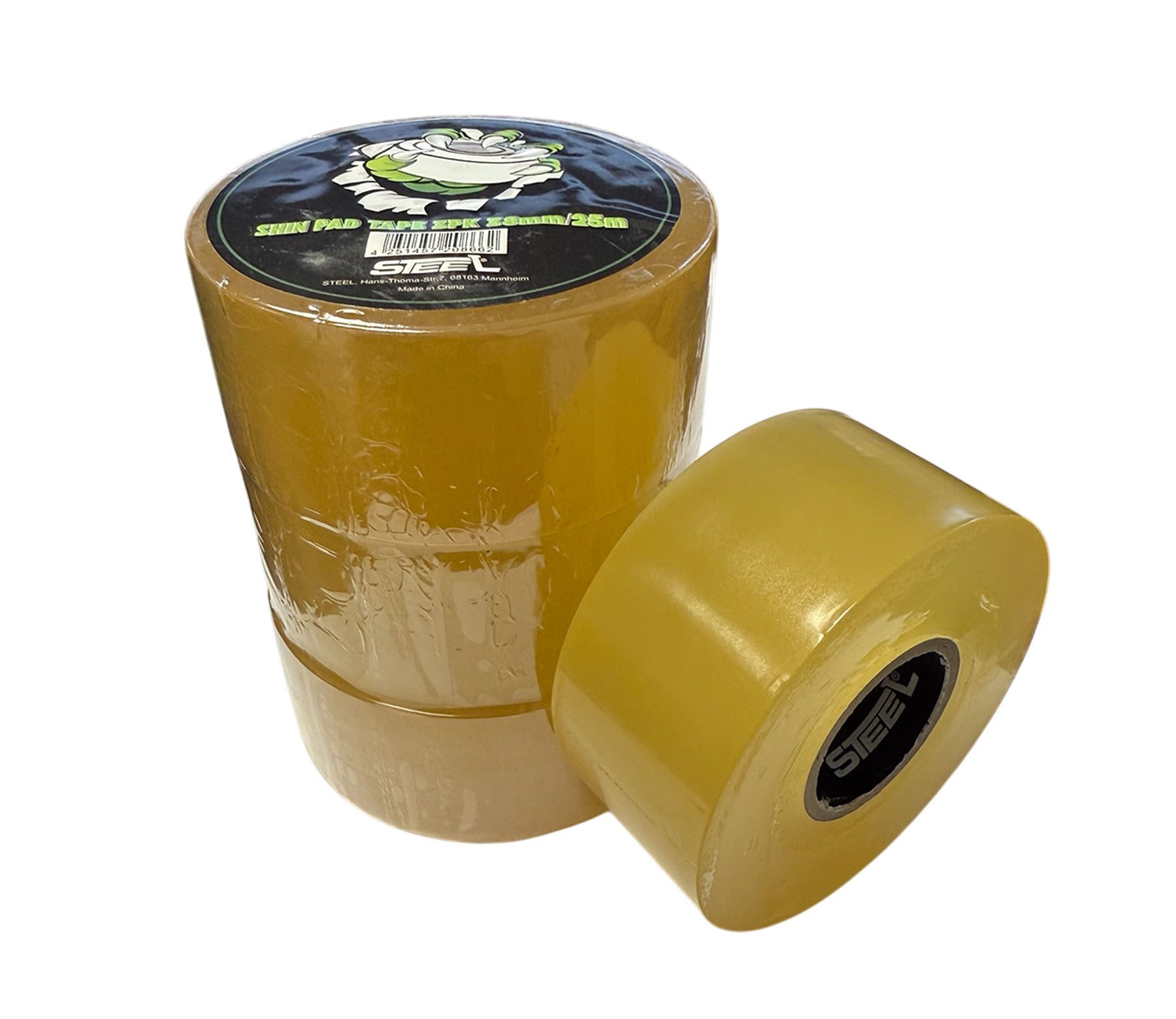 STEEL Trainingshilfe STEEL Stutzen Tape 3er Pack PVC clear breit 25m x 38mm