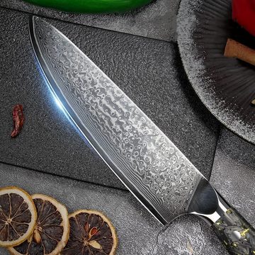 KingLux Damastmesser Kochmesser Chefmesser VG10 Damaskus Stahl Küchenmesser