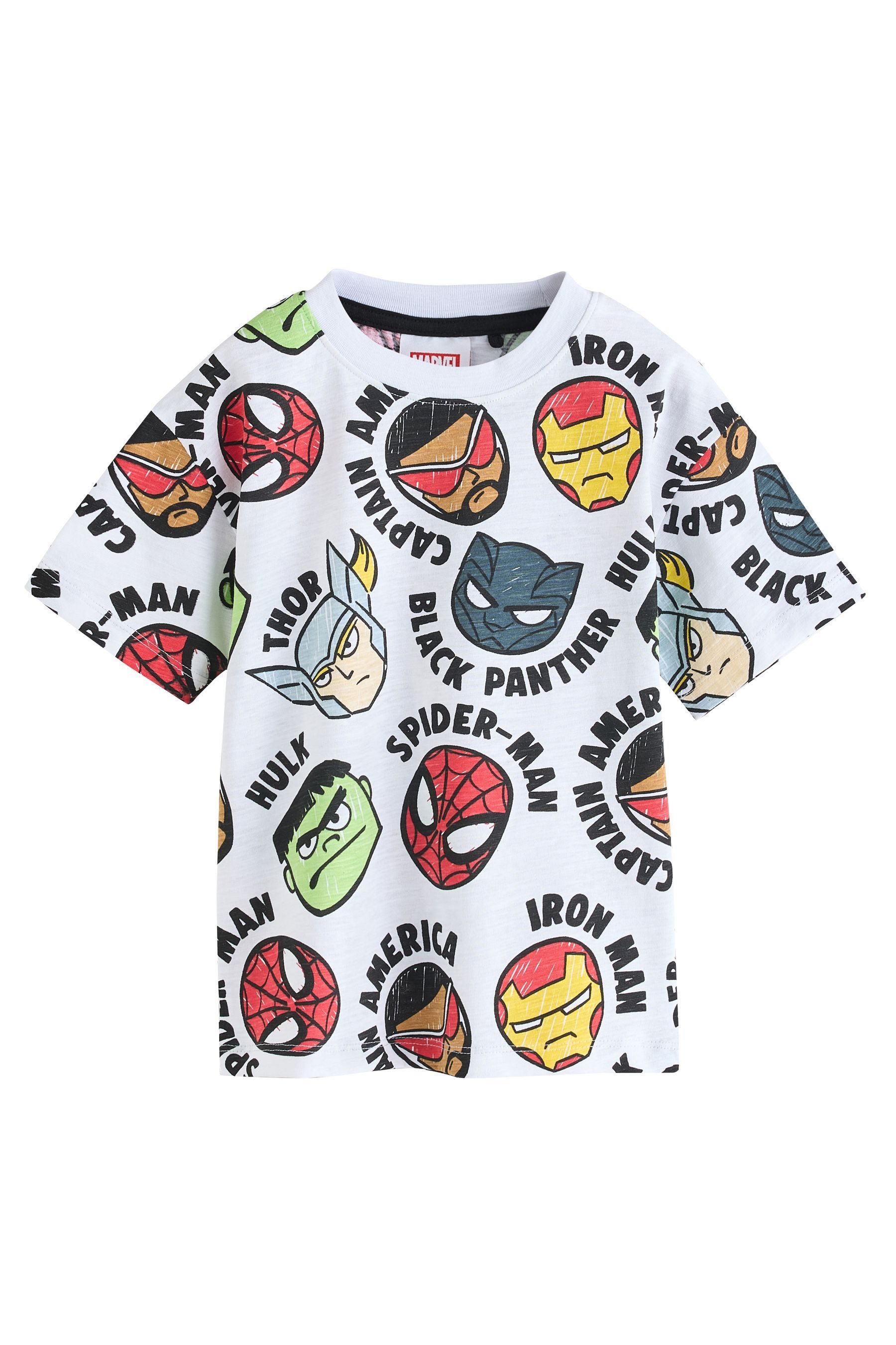 Next T-Shirt Marvel T-Shirt mit Allover-Print 100 % Baumwolle (1-tlg)