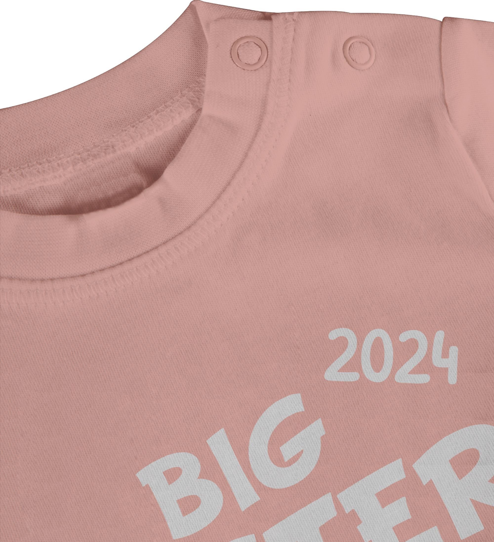 Babyrosa Shirtracer 1 loading 2024 Bruder Geschwister und Big Sister T-Shirt Schwester