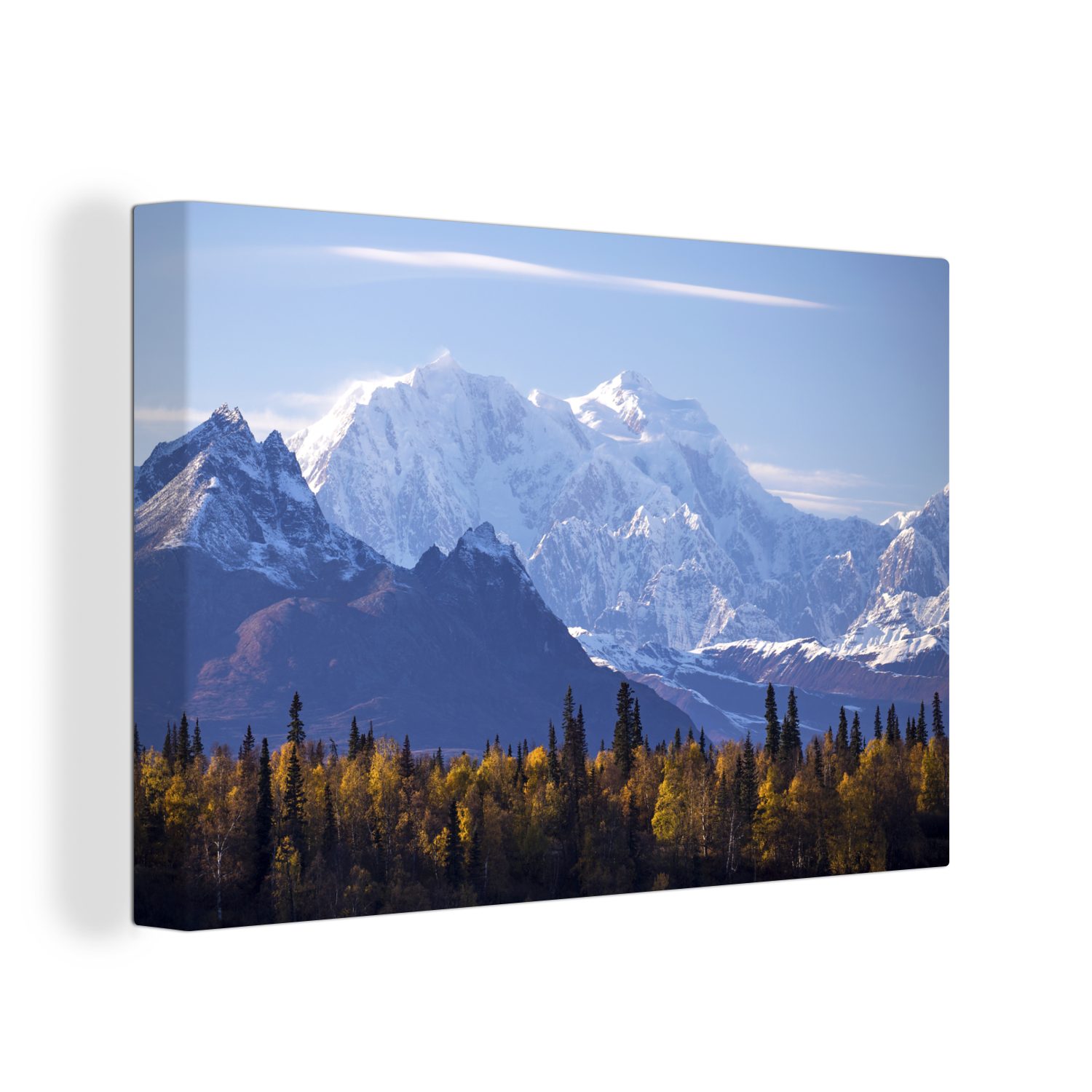 beeindruckende Landschaft OneMillionCanvasses® Wanddeko, Leinwandbilder, des 30x20 St), Alaska Wandbild in im, Die Leinwandbild (1 Aufhängefertig, Denali-Nationalparks cm