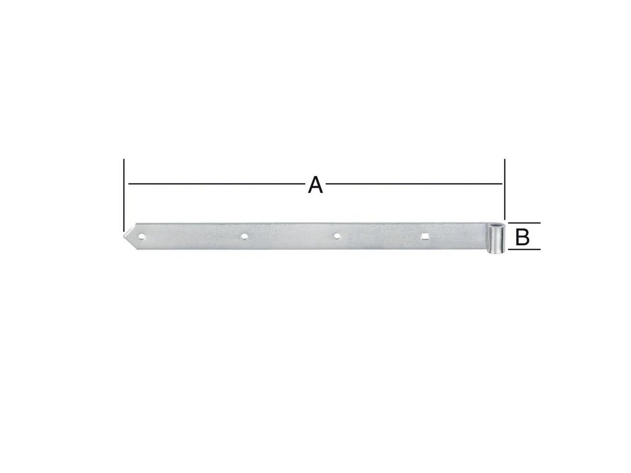 Thumbnail - Vormann Ladenband Vormann Ladenbänder schwer verzinkt 700 x 45 x 16