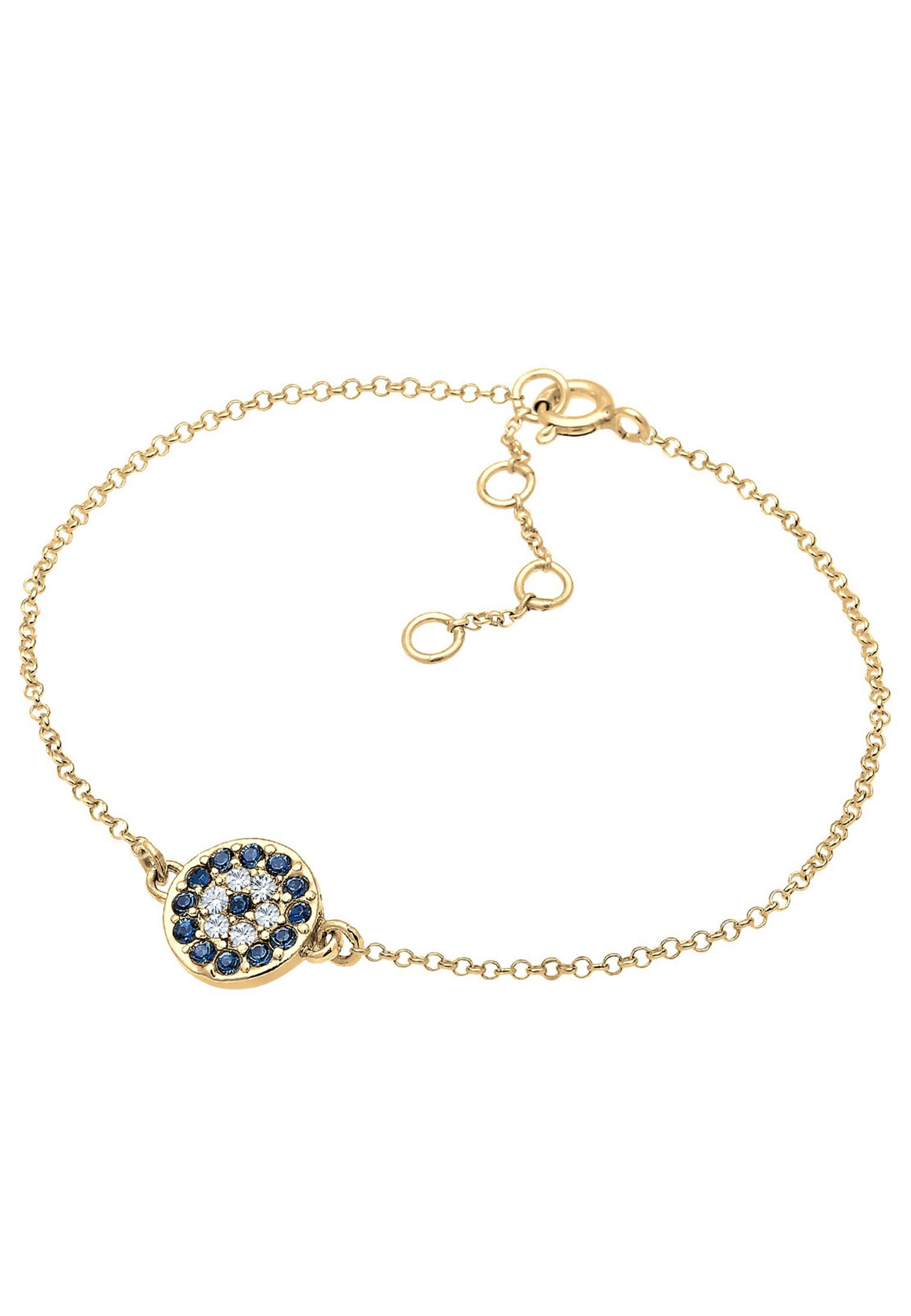 Elli Armband Blüte Kreis Silbert, mit Kristallen von Swarovski® (kein Set, günstig online kaufen