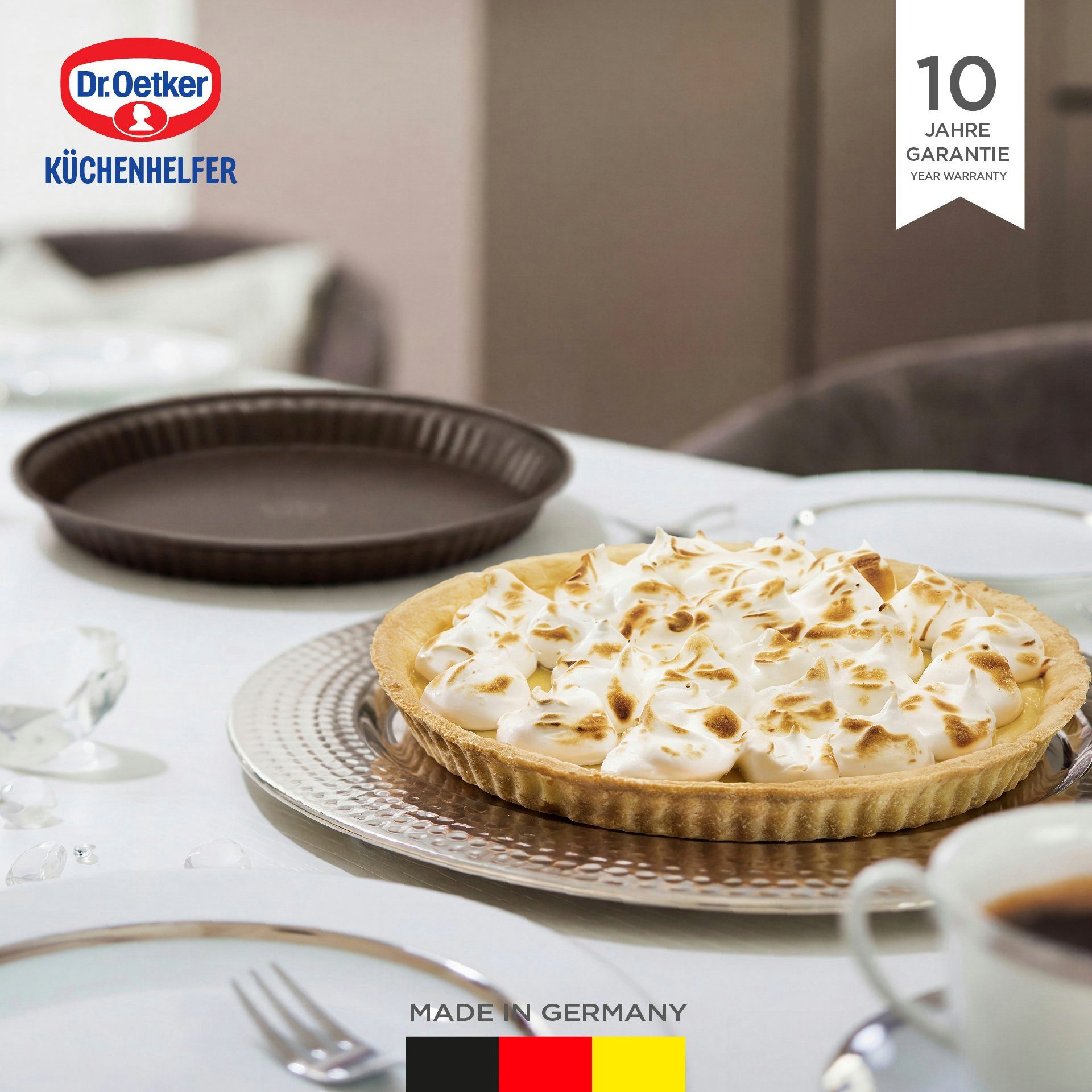 Dr. Oetker Küchenhelfer Tarteform Tarte-/Quicheform mit Emaille-Hebeboden – Bild 3 von 5