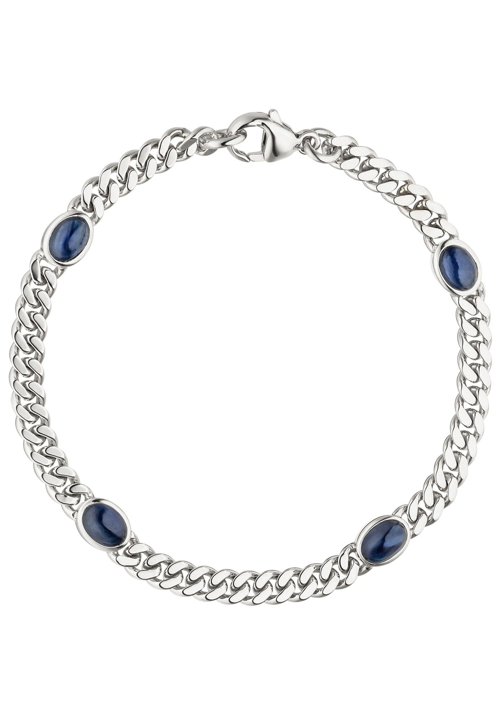 JOBO Armband Weißgoldarmband 19 cm, 585 Weißgold mit Saphir