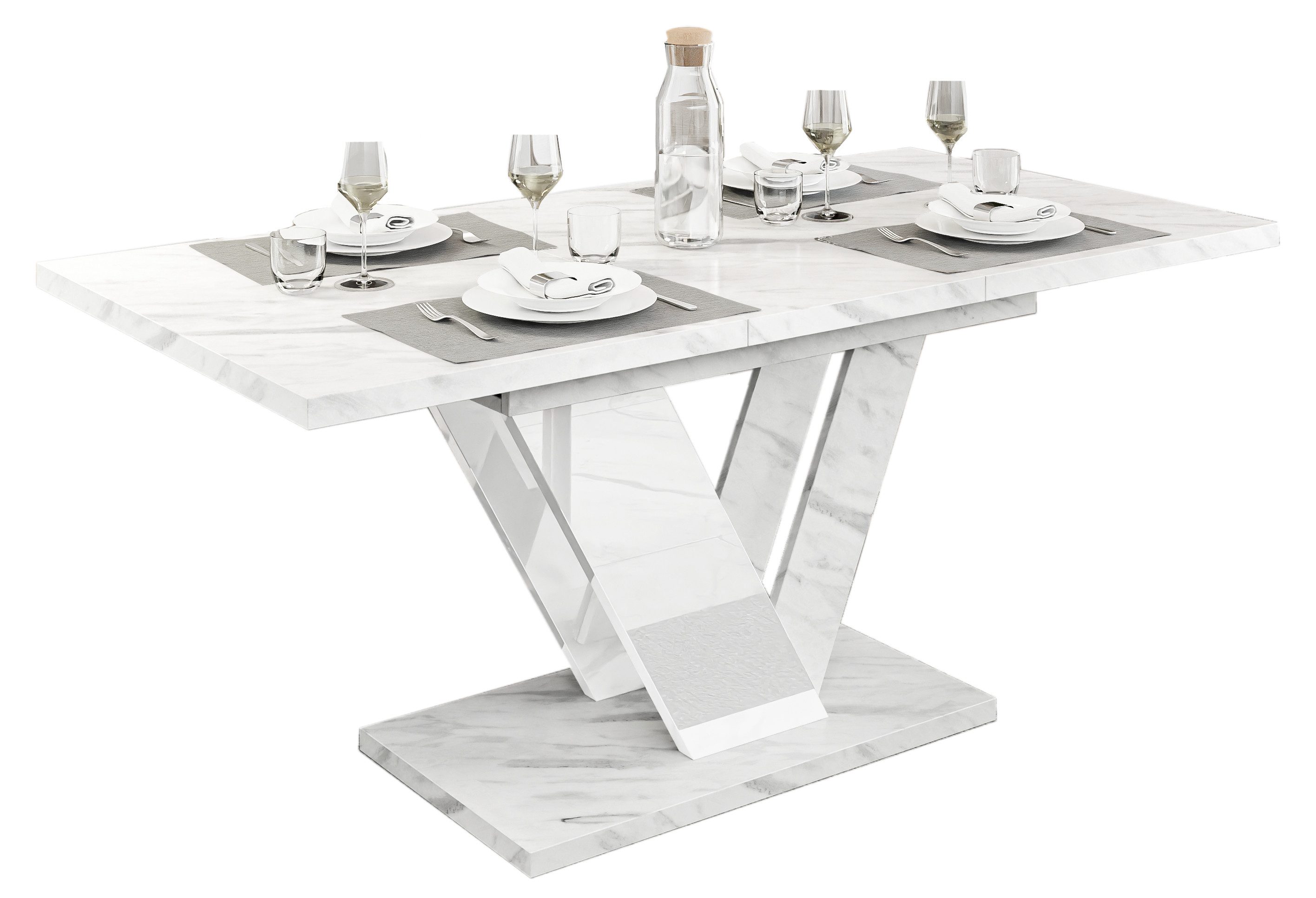 Compleo Esstisch ausziehbar 120-160 cm, Esszimmertisch, günstig online kaufen