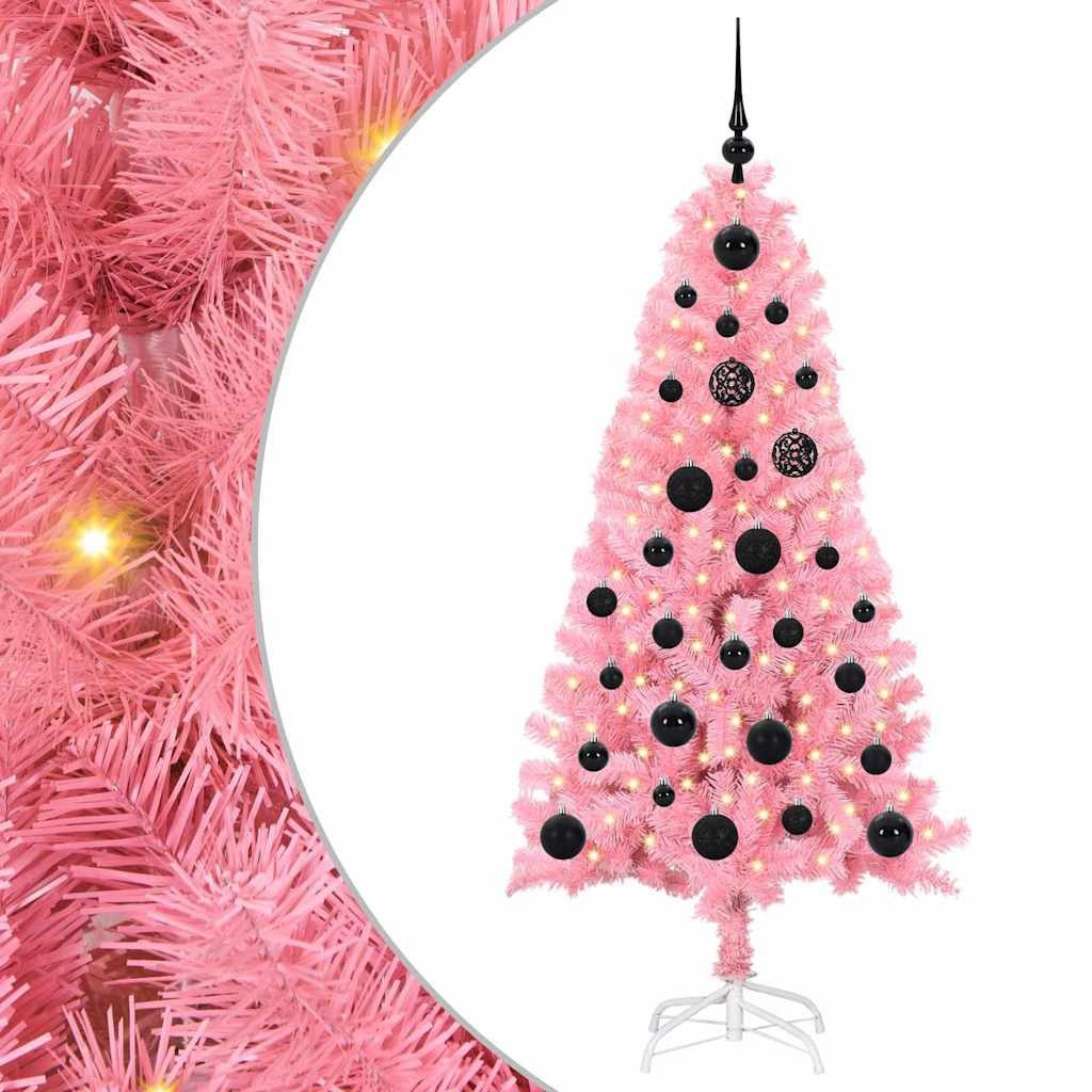 vidaXL Künstlicher Weihnachtsbaum Weihnachtsbaum Rosa 150 cm PVC