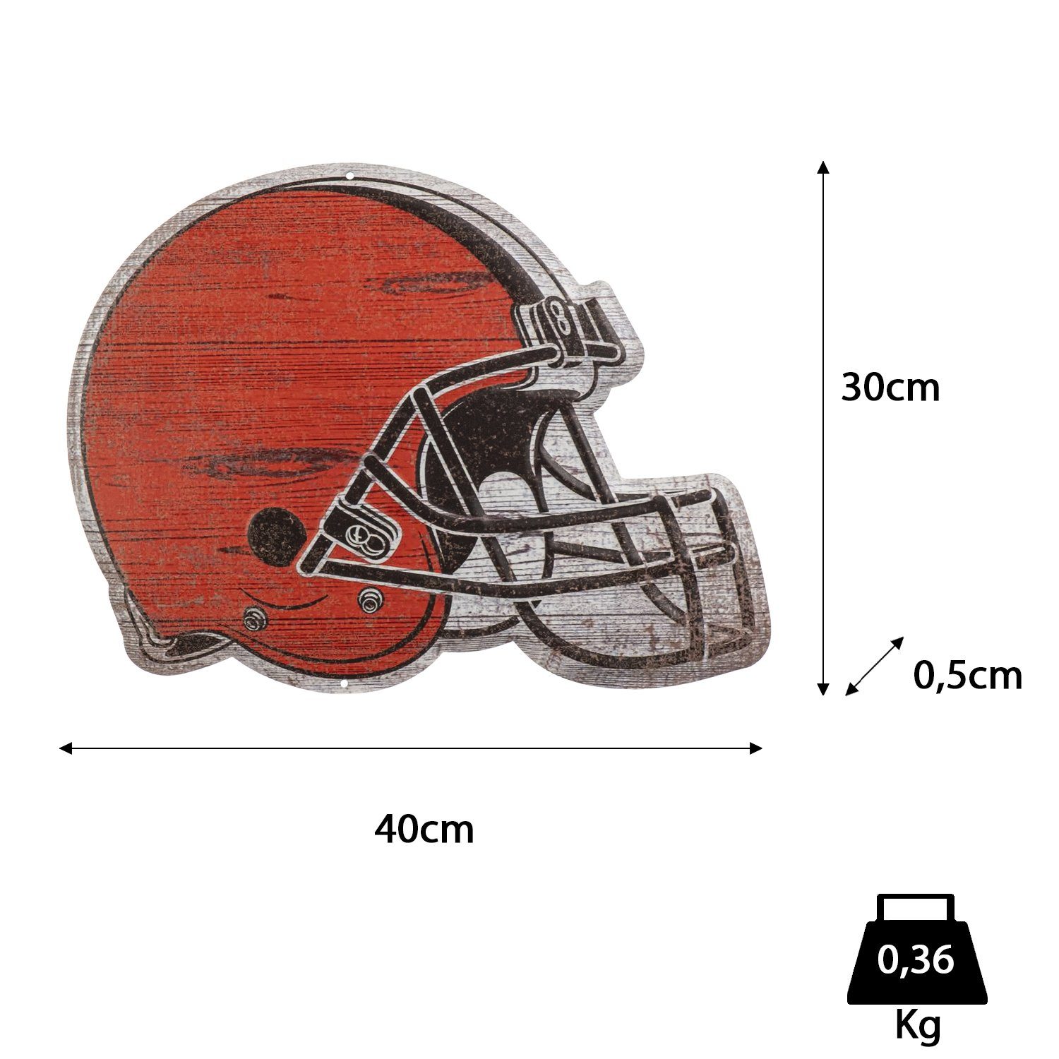 Moritz Metallschild American Football Helm Ball Sport USA, Vintage Retro Deko Schild Metallschild Wandbild Schild