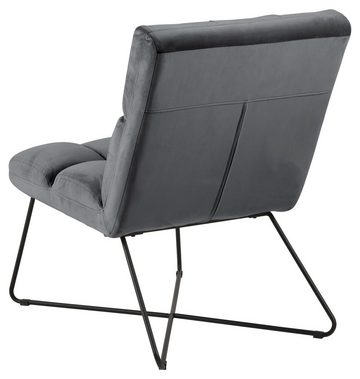 ebuy24 Relaxsessel Alba Sessel, Liegestuhl Velour grau. (1-St)