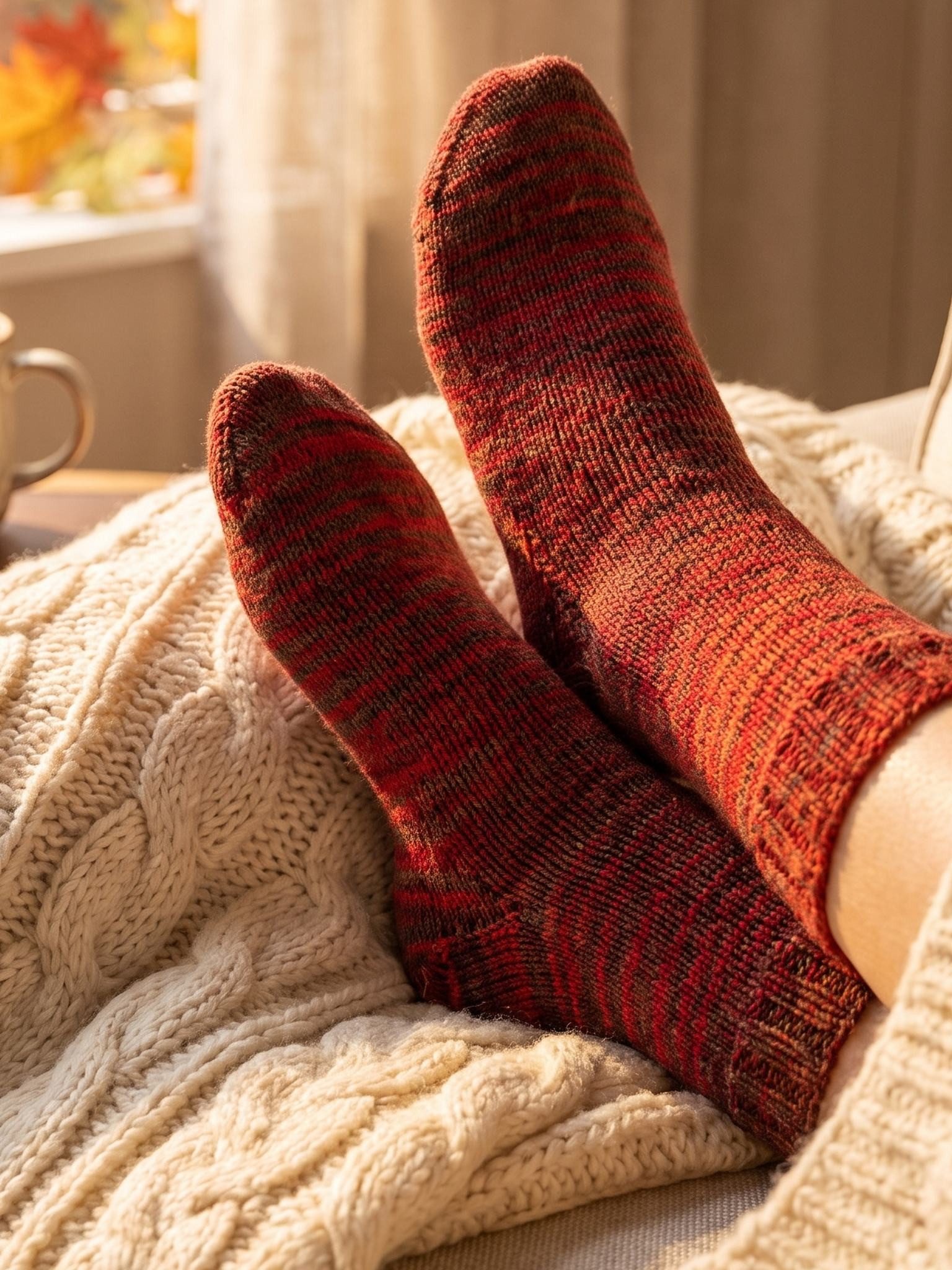 Black Snake Kuschelsocken Wollsocken in Strickoptik mit Farbverlaufsgarn für Damen und Herren (Socken-Set, 2-Paar, bunt 39/42) jedes Paar ein Unikat mit weichem – Bild 3 von 5