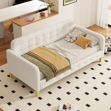 MODFU Schlafsofa Tagesbett, Knopfnagelverzierung, einfach und stilvoll, Hausbett 90*200cm, ohne Matratze