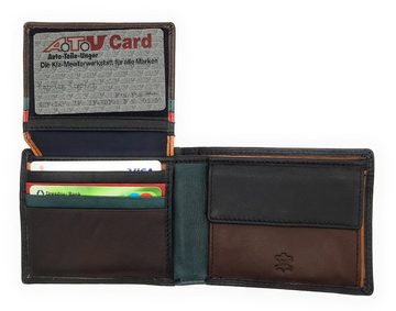 Sparwell Geldbörse echt Leder, mit RFID Schutz, multicolor