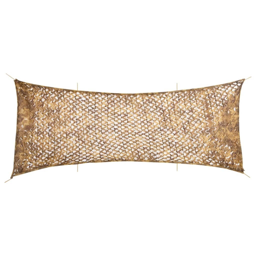 Sonnensegel 721 x 294 cm Tarnnetz mit Aufbewahrungstasche 721x294 cm Sandfarbe
