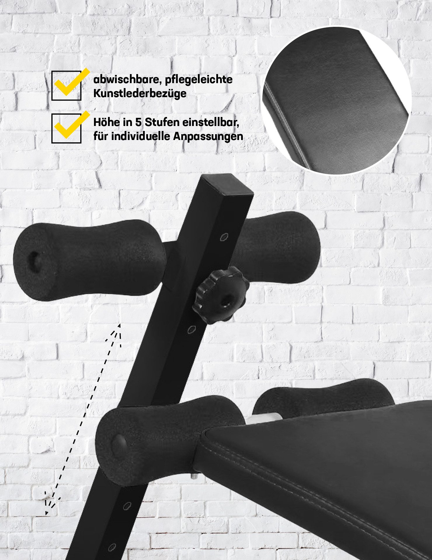 Sportinator Sit-Up Bank Sit Up verstellbare Trainingsbank