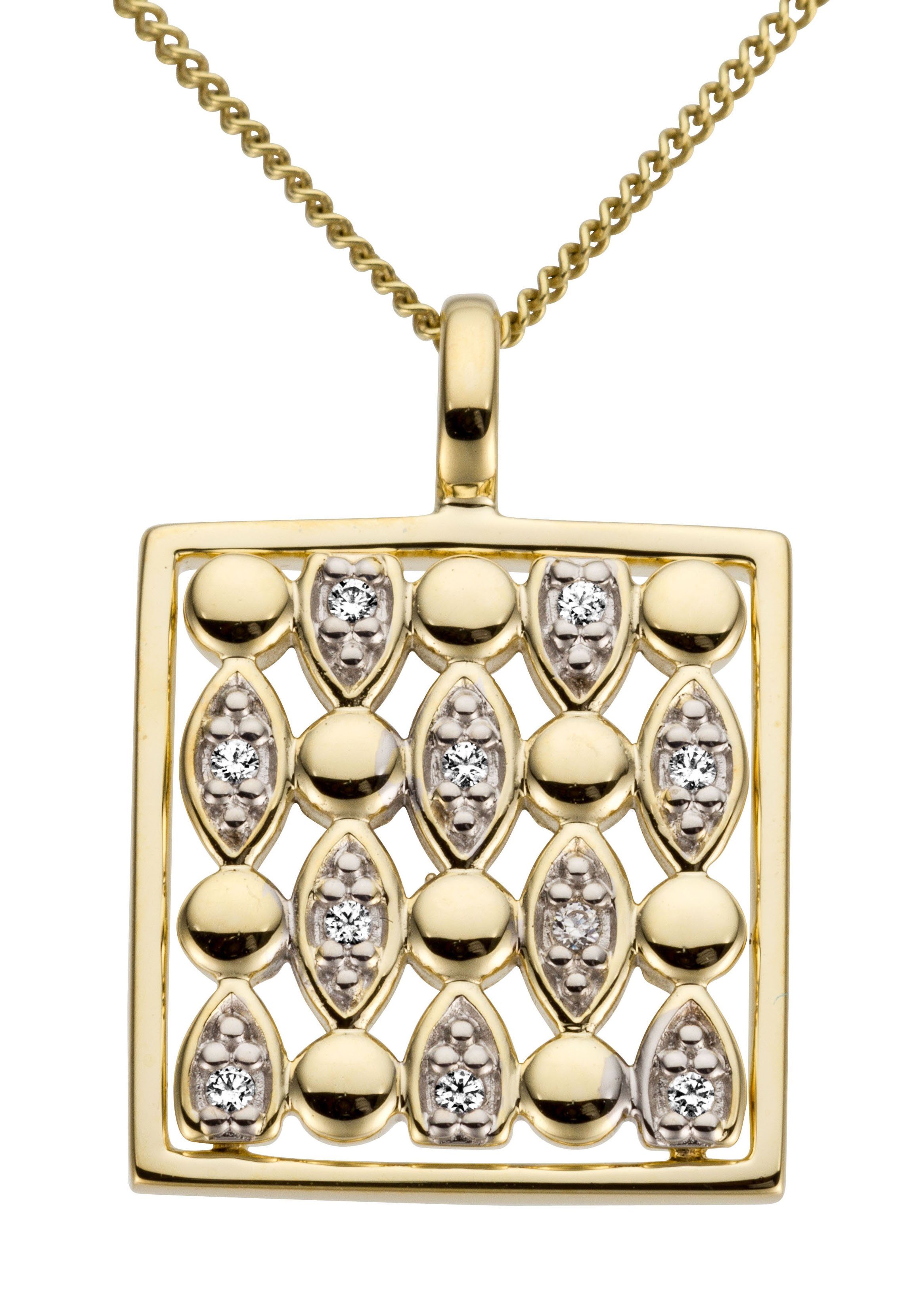 Firetti Kettenanhänger Schmuck Geschenk Gold 585 Halsschmuck Anhänger für Halskette, mit Brillanten