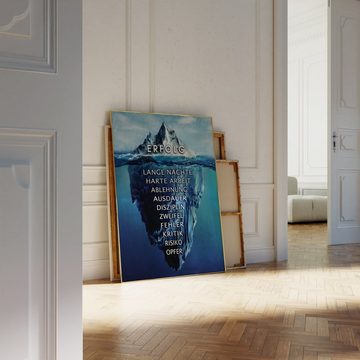JUSTGOODMOOD Poster Premium ® Eisberg Erfolg · Gletscher · Motivation · ohne Rahmen, Poster in verschiedenen Größen Verfügbar, Poster, Wandbild
