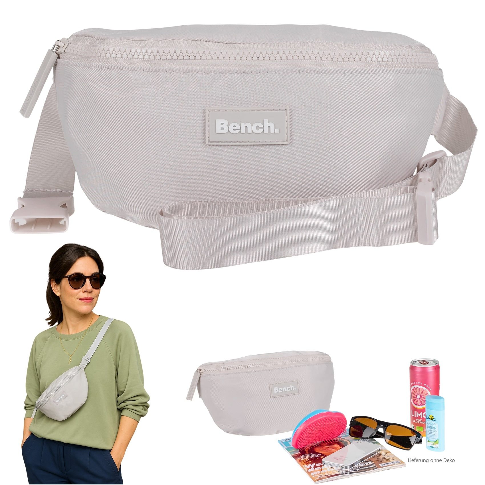 Bench. Bauchtasche Crossbag Hüfttasche Crossover Handtasche Tasche, Wimmerl klein Festivaltasche Handtasche Nova 64217 + Schlüsseletui