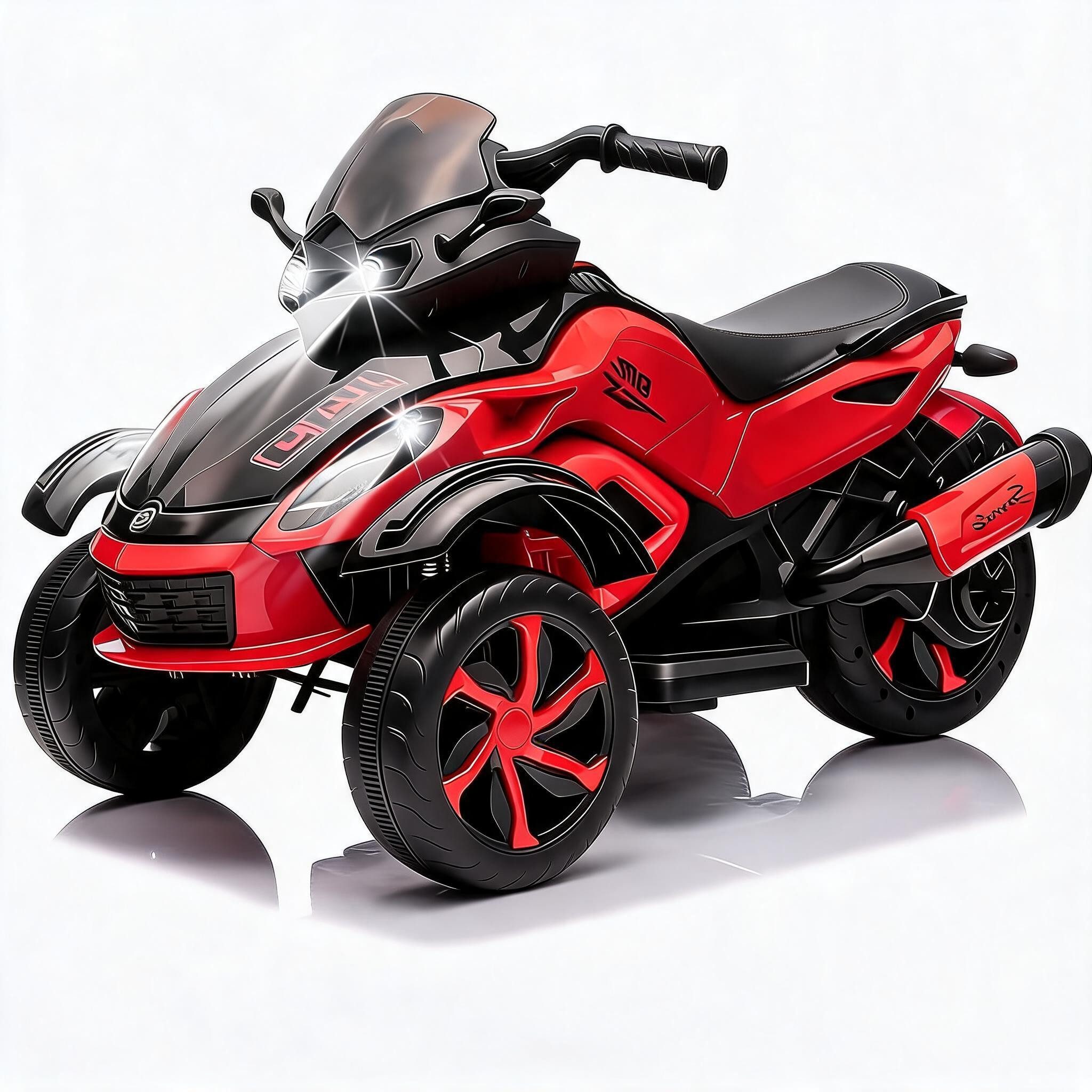 GarveeMore Elektro-Kinderquad Quad Electrique Enfants 12V, 45W Motor, 6,4 km/h, Musik & LED