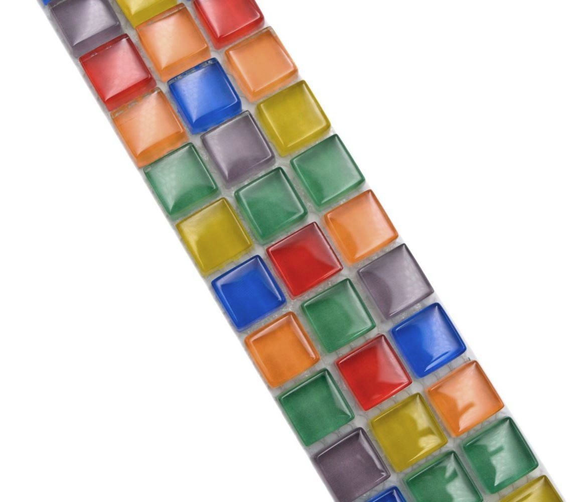 Thumbnail - Mosani Fliesen-Bordüre Mosaik Borde Bordüre Glasmosaik Mosaikfliese bunt
