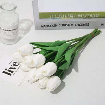 Kunstblumenstrauß 10 Stück künstlich Calla Berührung Familie Dekoration Party Hochzeit, Juoungle