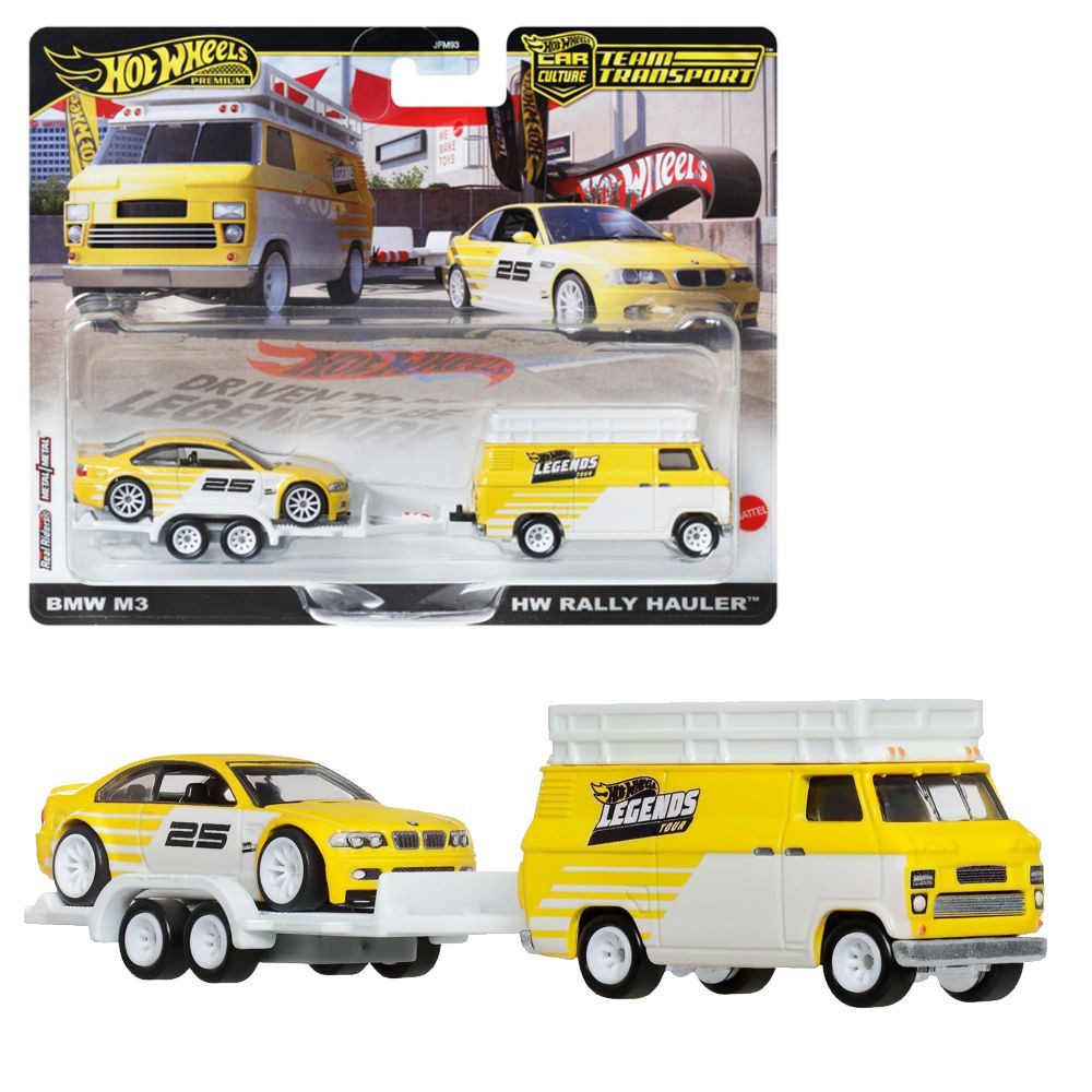 Hot Wheels Spielzeug-Rennwagen BMW M3 & Rallye-Transporter Hot Wheels Team Transport Fahrzeuge