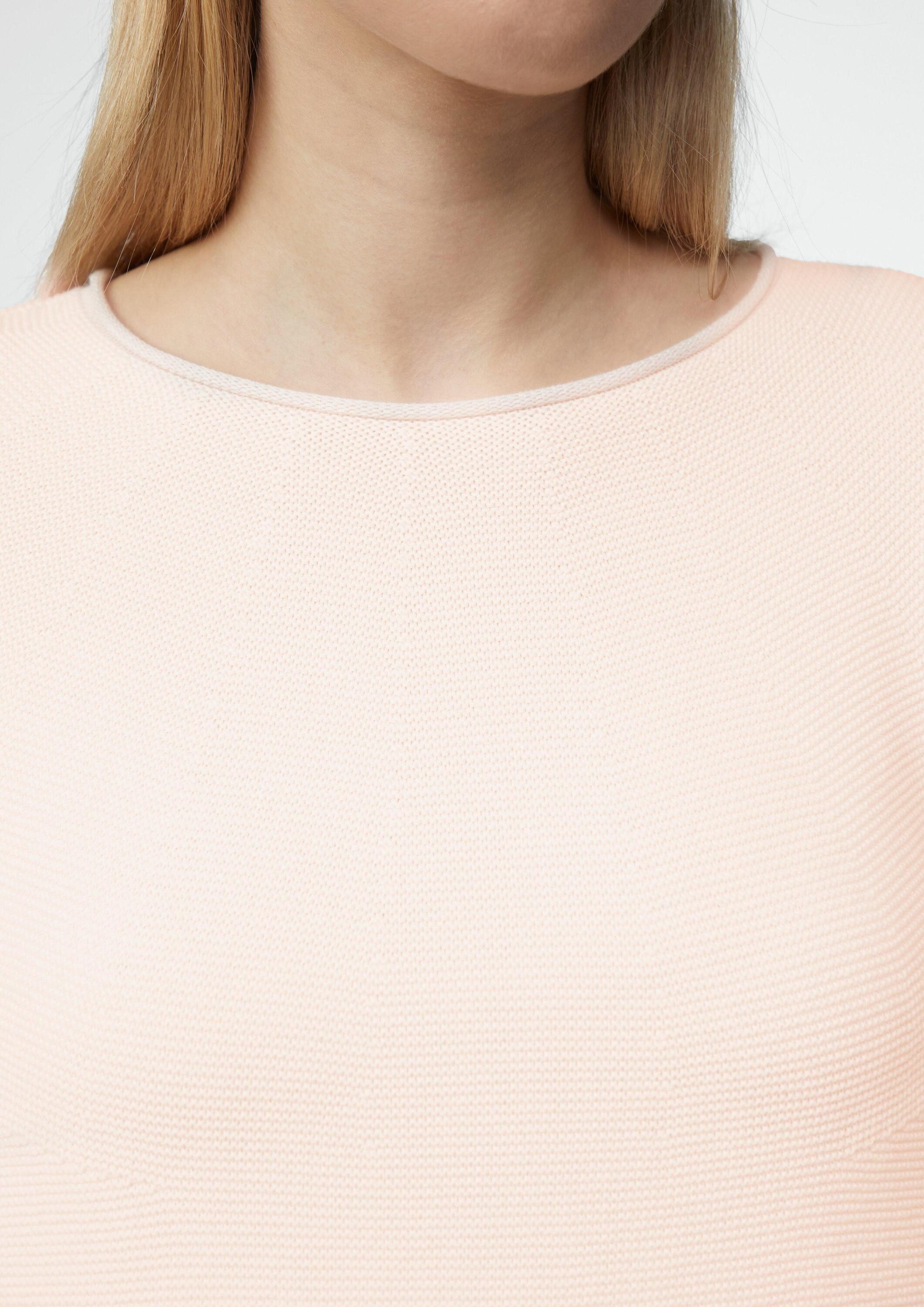 comma Strickpullover Relaxed-Fit-Strickpullover mit dezenten Pailletten
