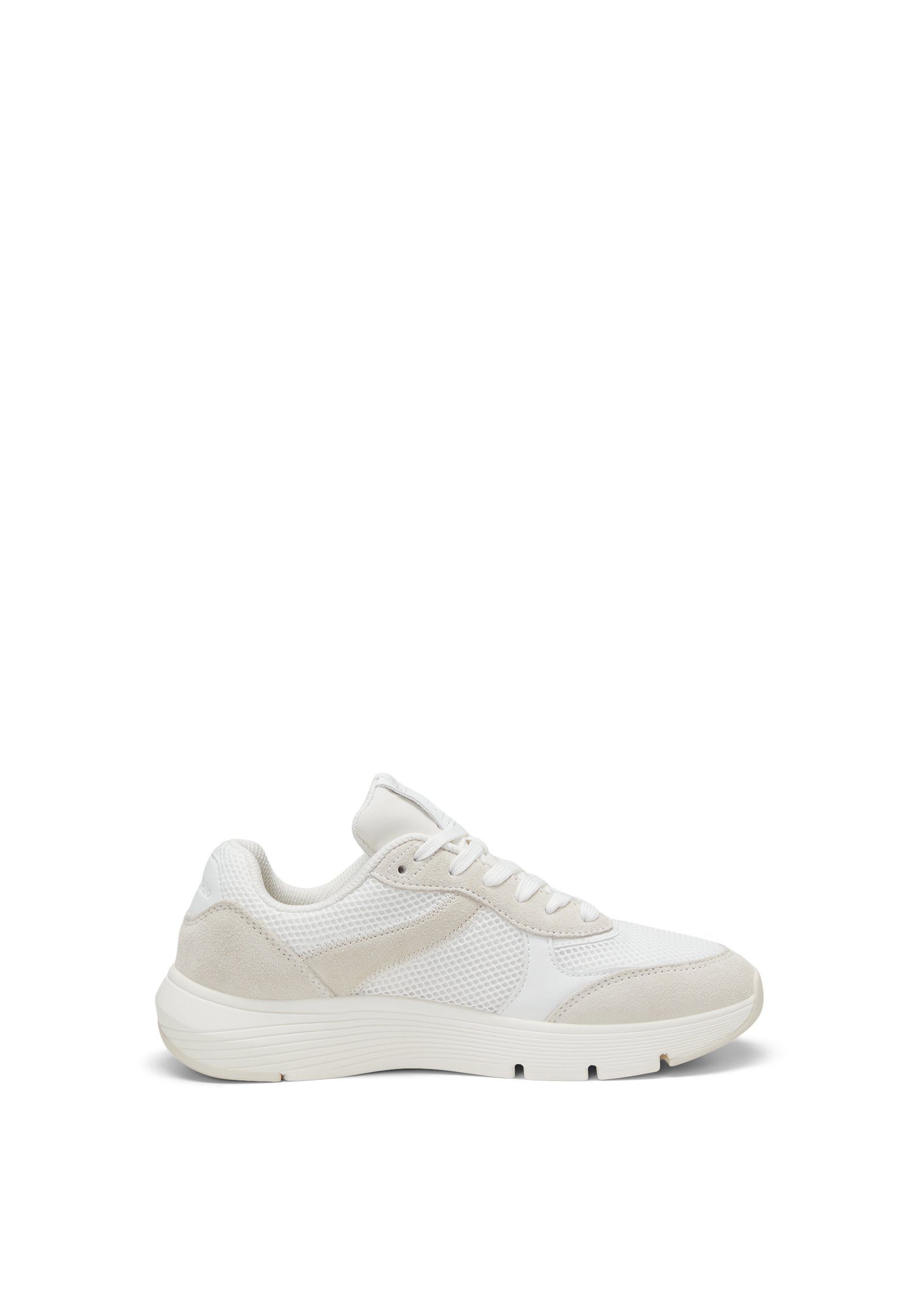 Veloursleder-Mix Sneaker beige Marc Mesh aus O'Polo mit