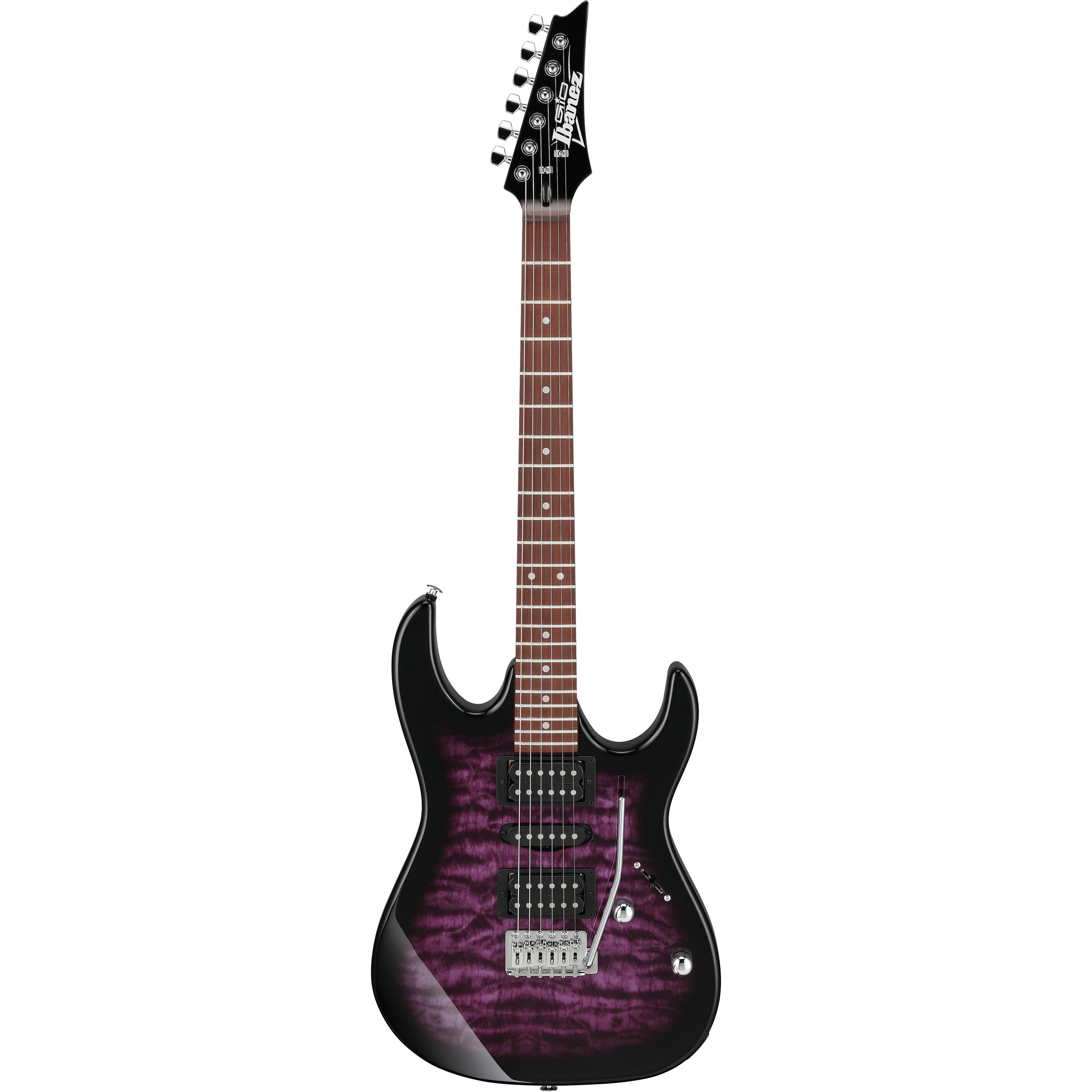 Ibanez E-Gitarre, Электрогитары, Ibanez Modelle, Gio GRX70QA-TVT Transparent Violet Sunburst - E-Gitarre