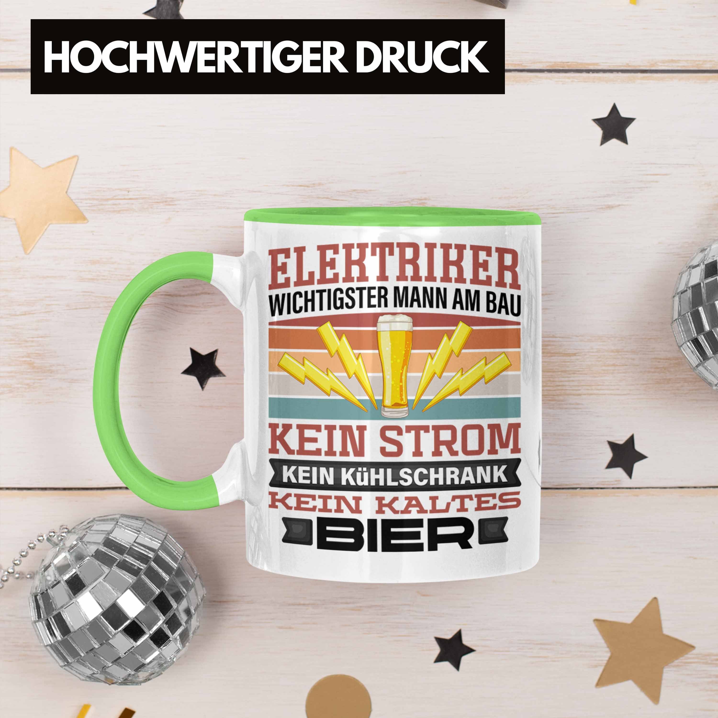 Tasse Bau Elektrike Spruch Geschenkidee Trendation Wichtigster Tasse Am Elektriker Grün Mann