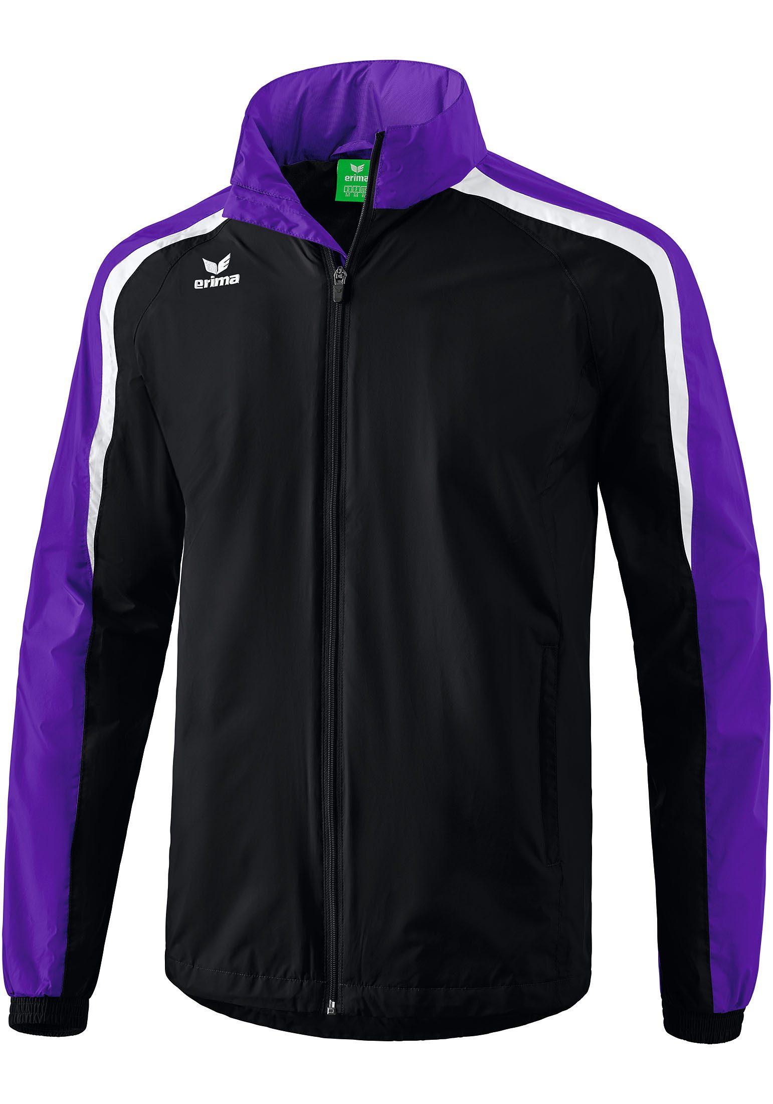 Erima Allwetterjacke Unisex Liga 2.0 Allwetterjacke - Hoher Stehkragen mit integrierter Kapuze