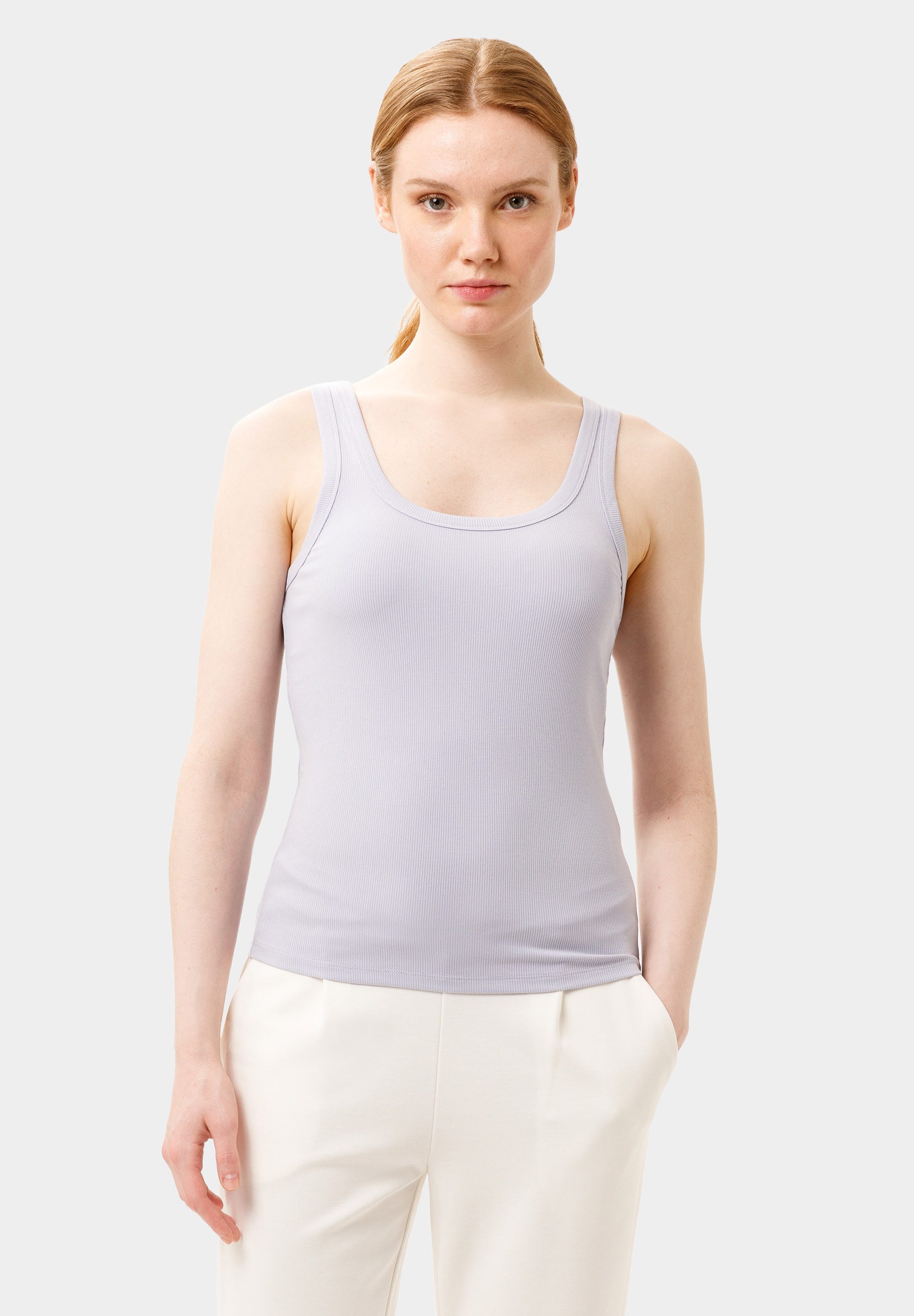 Les Lunes Tanktop CHLOEE Tank Rib Tank Top, Feinripp, Basic, Ärmellos
