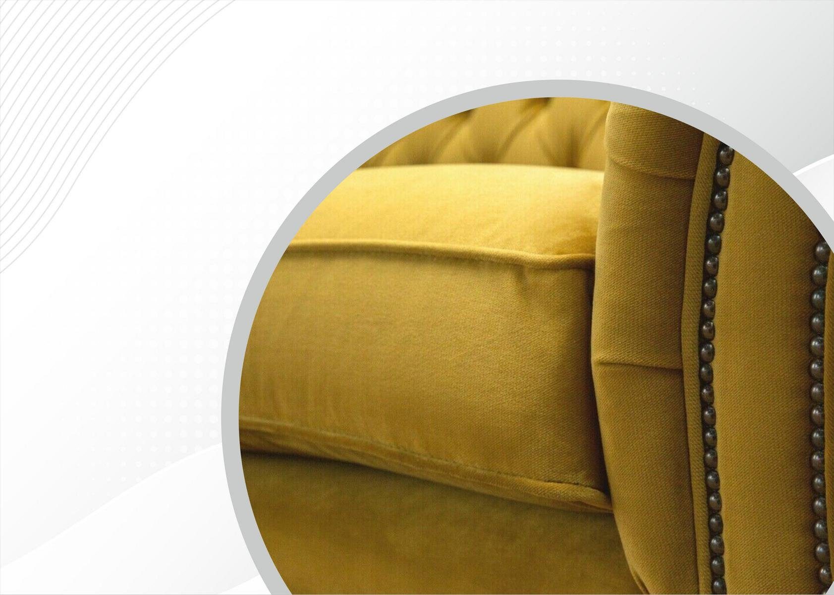 JVmoebel Chesterfield-Sofa, Chesterfield Sofa 2 Textil Sitzer Wohnzimmer Sofa Design Couchen