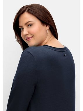 Sheego V-Ausschnitt-Pullover Große Größen in flauschig weicher Qualität