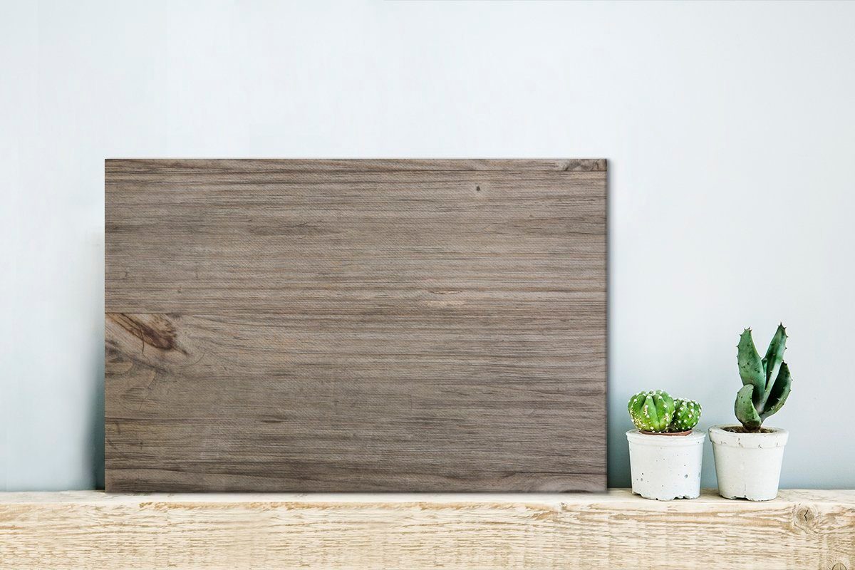 Wanddeko, Holztextur Aufhängefertig, (1 St), cm grau-brauner Farbe, Leinwandbilder, Leinwandbild mit Wandbild OneMillionCanvasses® 30x20