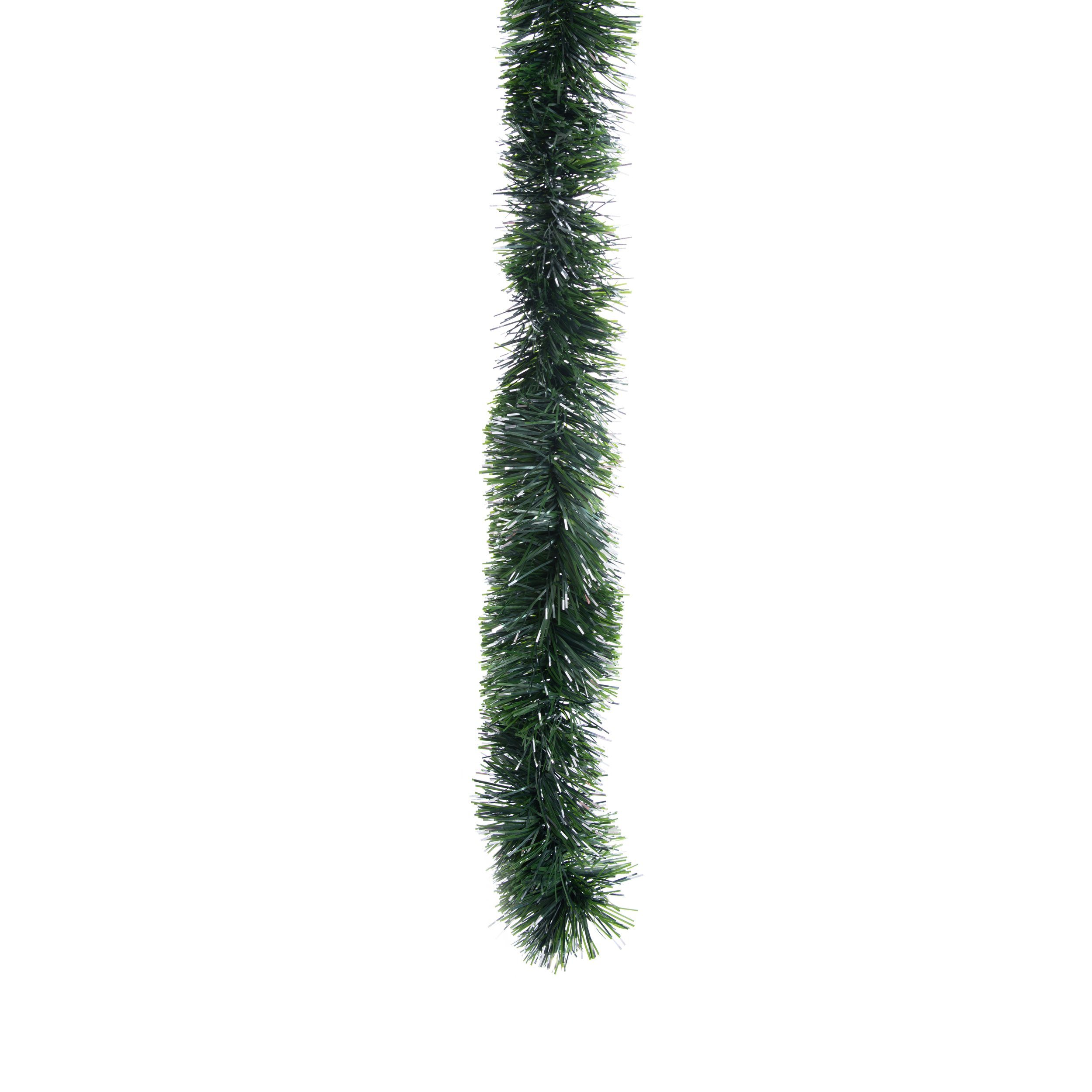 Girlanden Ø70mm 6m x künstlich, Mattgrün-Weiß, DekoPrinz® Weihnachtsschmuck