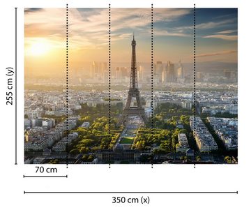 living walls Fototapete Designwalls Eiffel Tower, glatt, (5 St), Vlies, Wand, Schräge, Decke