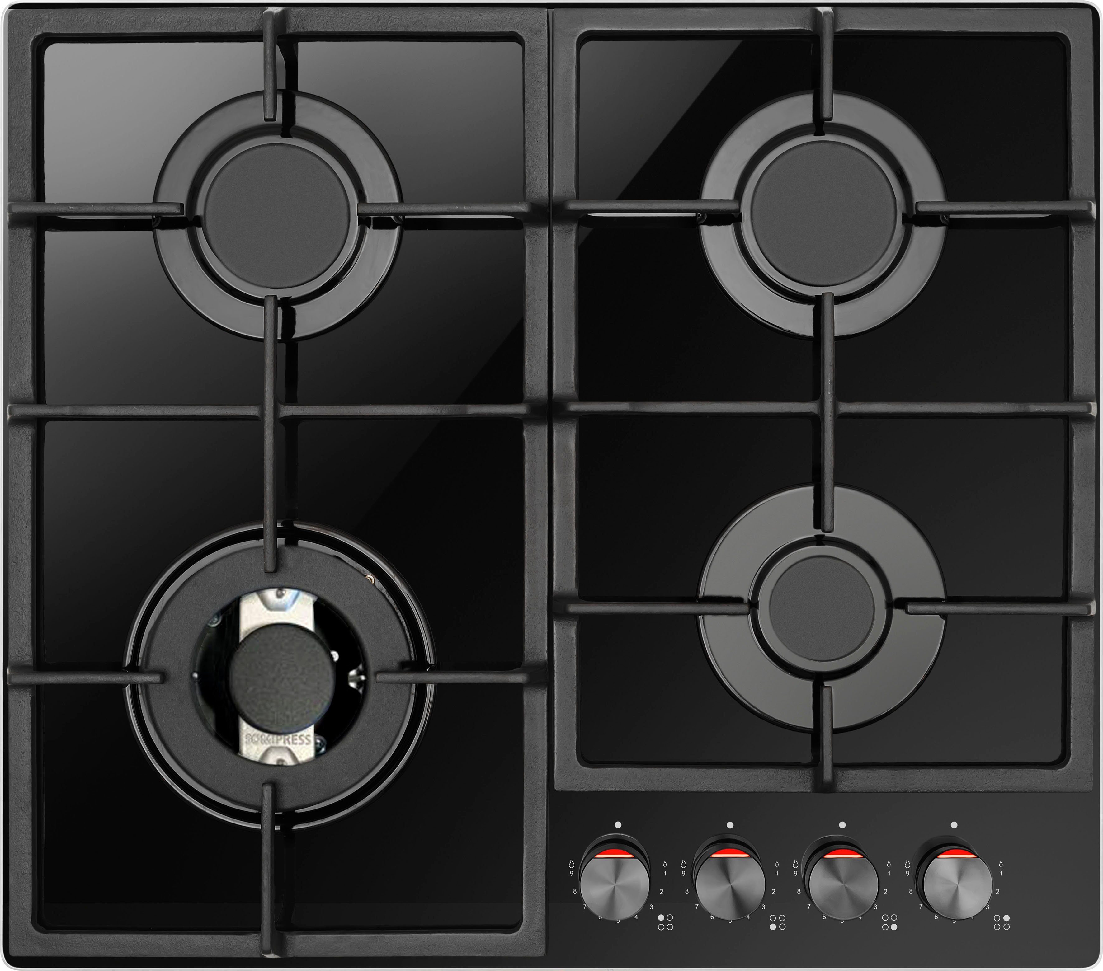 Amica Gas-Kochfeld KMG 734 060 S, Klassisches Kochen mit direkter Gasflamme und vertrauter Bedienung