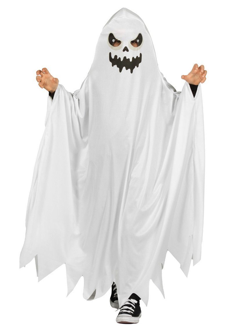 Metamorph Kostüm Horror Geist Halloween Kostüm Kinder Junge Mädchen, Klassisches Spukgespenst mit grimmiger Fratze