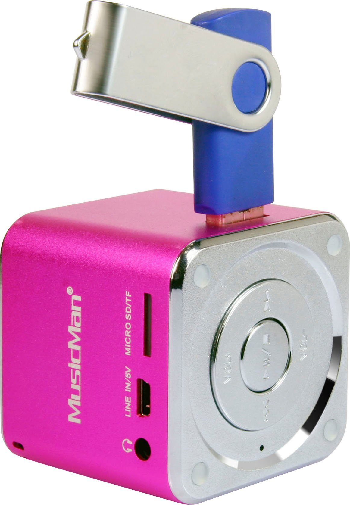 MusicMan pink Technaxx Mini W) Soundstation (3 Portable-Lautsprecher